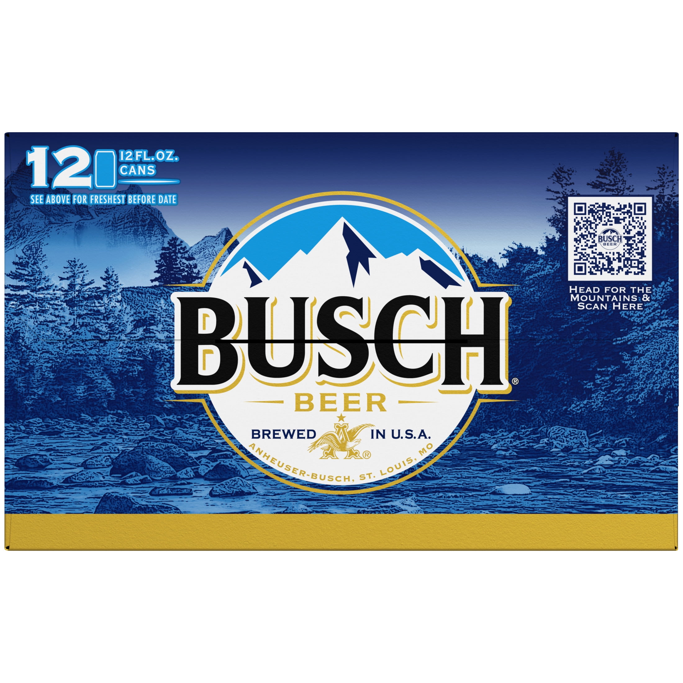 Busch American Lager Beer 12 pack 12 fl oz Aluminum Cans 4.3% ABV