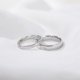 thumbnail image 3 of Anillo de Bodas de Plata con cúpula Lisa y Pulido Alto Chapado en Oro Blanco de 2 mm, 4 mm y 6 mm Mujeres y Hombres, Ajuste cómodo, tamaño 10, 3 of 12