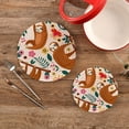 thumbnail image 2 of Sloth 2 Pack Pot Holders Trivets, Heat Resistant Hot Pads for Kitchen Table Decoration Trivets for Hot Dishes/Pot/Bowl/Teapot/Kitchen Hot Pads Trivets, 7" + 9.45", 2 of 7