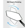 thumbnail image 3 of Rotate Rearview Glass Lens Handlebars Bicycle Mirror,2 pack, 3 of 5