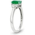 thumbnail image 3 of MyDiamondBox 1 Carat Total Weight (cttw) 10K White Gold Wedding Rings with Emerald Gemstone - Diamond Bridal Ring for Women (Ring Size: 8), 3 of 3