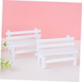 thumbnail image 4 of LOLIPPYY Miniature Bench Miniature Micro Garden Bench Wooden White 1Set Window Sill Decor, 4 of 8