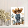 thumbnail image 2 of Qisvanset 12x16 Inch Framed Canvas Wall Art Western Cowboy Theme Little Boys Kids Nursery Room Wall Decor Set, 2 of 8