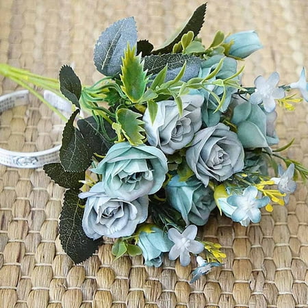 KABOER Best Artificial Rose Bouquet Fake Silk Flower Bridal Wedding Party Home Garden Floral Home (Best Flowers For Flower Tower)