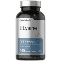 L-Lysine | 2000mg | 240 Caplets | Vegetarian, Non-GMO, and Gluten Free Supplement | by Horbäach