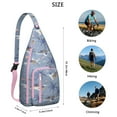 thumbnail image 3 of Tropical Island Sling Backpack – Boho Safari Jungle Crossbody Daypack with Exotic Palm Tree & Coastal Sunset Print, Lightweight & Stylish for Beach Vacation, Hiking & Travel, 3 of 4