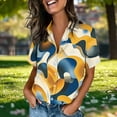 thumbnail image 7 of Fewfanhot Womens T Shirts Button Down Shirts for Women Short Sleeve Collared Tops Dressy Casual V Neck Blouses, 7 of 7