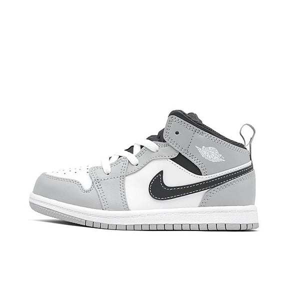 Toddler's Jordan 1 Mid Lt Smoke Grey/White-Anthracite (640735 078) - 7