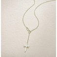 thumbnail image 6 of FANCIME White Gold Plated 925 Sterling Silver High Polished Infinity Cross Adjustable Choker Pendant Lariat Necklace Y Necklace Jewelry for Women, 18", 6 of 8