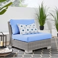 thumbnail image 2 of Lounge Chair, Rattan, Wicker, Light Grey Gray Light Blue, Modern Contemporary Urban Design, Outdoor Patio Balcony Cafe Bistro Garden Furniture Hotel Hospitality, 2 of 7