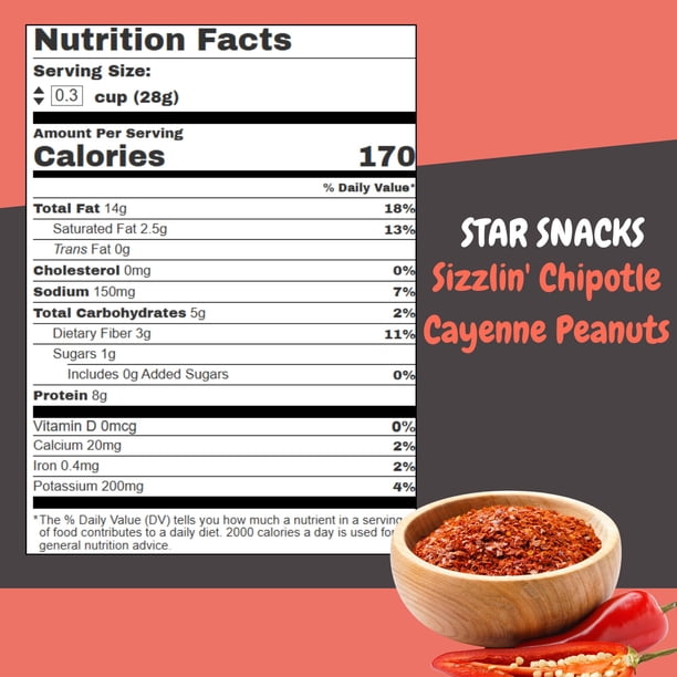 Spicy Chipotle Peanuts | Mixed edible nuts for ecommerce - Walmart