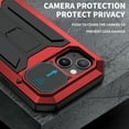 thumbnail image 4 of Compatible with iPhone 13 Case with Built-in Glass Screen Protector, Allytech Full Body Shockproof Life Waterproof Kickstand Slide Camera Lens Protective Case for iPhone 13 5G 6.1" 2021, Red, 4 of 5