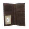 thumbnail image 2 of Western Men Ostrich Genuine Leather Praying Cowboy Long Cowhide Stud Bifold Wallet, 2 of 3
