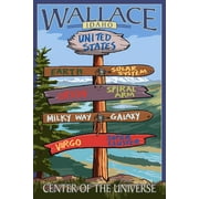 Wallace, Idaho, Destination Sign (12x18 Wall Art Poster, Room Decor)