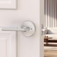 thumbnail image 3 of Front Door Handle  Keyless Entry Handle Set with Single Cylinder Deadbolt  Exterior Door Handles Reversible Right &amp; Left of Interior Door Hand  Entry Door Lock Handleset Silver, 3 of 5