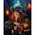 thumbnail image 1 of Pintura de diamante 5D DIY, cuadro de calabaza, gato, bruja, taladro redondo completo, bordado de punto de cruz, diamantes de imitación, decoración de Festival y Halloween, 1 of 4