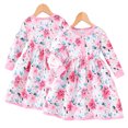 thumbnail image 2 of KYAIGUO Kids Toddler Boys Girls Princess Dress Long Sleeve Comfortable Spring Autumn Casual Dress 1-7T, 2 of 9