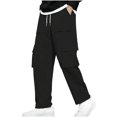 thumbnail image 2 of Ftwytp Men’s Casual Joggers Drawstring Sweatpants Trousers Cotton Stretch Athletic Pants Cargo Work Comfort Tracksuit Bottoms Pants Loose Gym Running Workout Sports Pants, 2 of 6