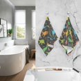 thumbnail image 7 of Dreamtimes 2 Piece Cute Dino Pattern Hand Towels for Bath Decorative, Pure Cotton Guest Towels Fingertip Towels for Bathroom Spa Gym,16 x 28 inch, 7 of 7