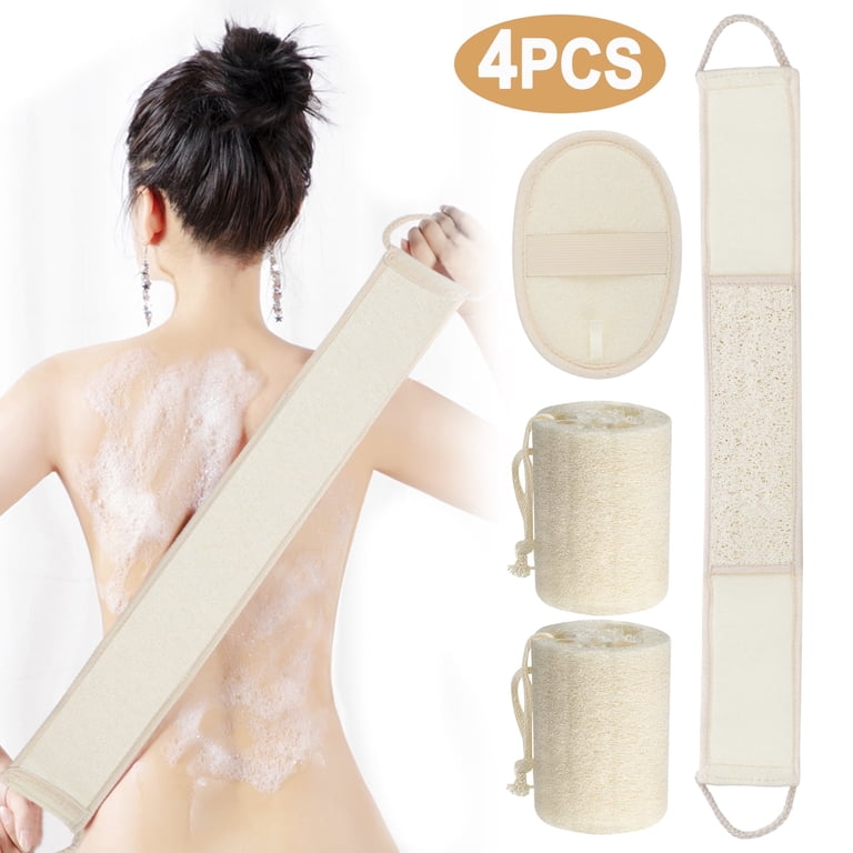 TSV Natural Loofah Pads Set, Back Scrubber Kit photo 1