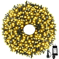 39FT 100LEDs Christmas Lights Outdoor Indoor 8 Modes for Christmas Tree Party Decoration, 100% UL Listed (Warm White)