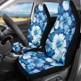 thumbnail image 2 of POLERO Blue Tropical Hibiscus Floral Print Polyester Front Seat Cover Auto Interior Decor, Washable Vehicle Seat Covers for Men, Set of 2 Seat Protector, 2 of 9