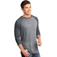 thumbnail image 5 of Discontinued  District ®  - Young Mens Microburn ®  3/4-Sleeve Raglan Tee. Dt162 Xs Deep Royal/ Heathered Nick, 5 of 5