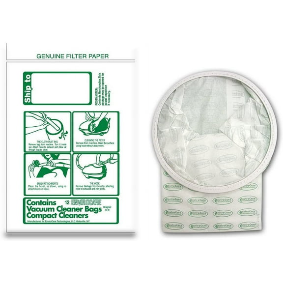 EnviroCare Replacement Vacuum Cleaner Bags Designed to Fit TriStar Compact Canisters 12 pack