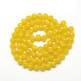 thumbnail image 2 of Baking Painted Glass Bead Strands Round golden 8mm Hole: 1.3~1.6mm about 100pcs/strand 31.4 inch, 2 of 3