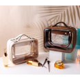 thumbnail image 4 of Estuche de viaje SANHECUN, grande, transparente, impermeable, marrón, 4 of 7