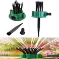 thumbnail image 1 of 360 Degree Multi Head Sprinkler Garden Automatic Rotation Irrigation Spray Tool Flexible Adjustable Nozzles Lawn Watering System, Green, JKODE, 1 of 6