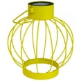 thumbnail image 4 of Northlight 6.5" Yellow Outdoor Hanging LED Solar Lantern with Handle, 4 of 5