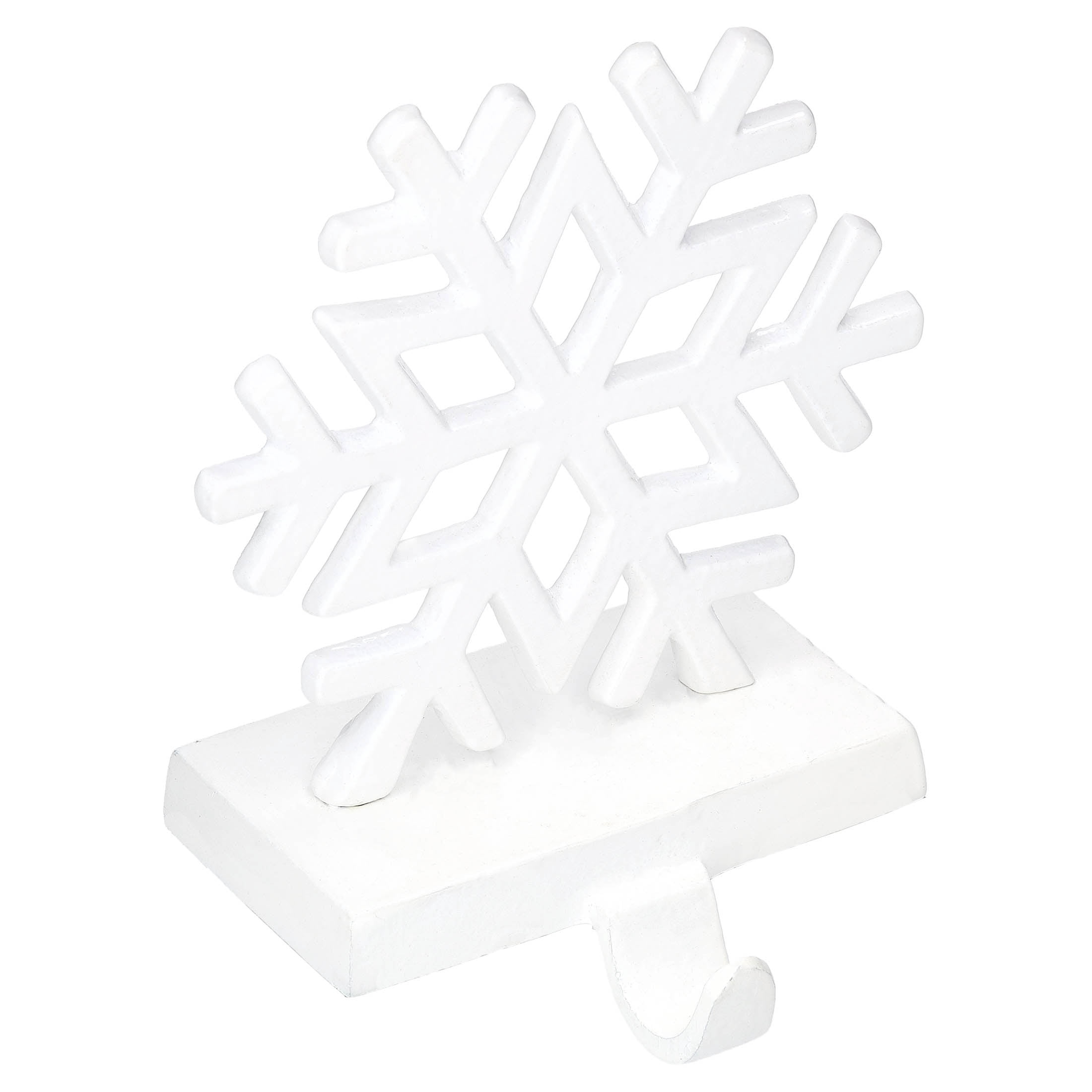 Metal Snowflake Christmas Stocking Holder, White, 5.3", by Holiday Time