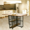 thumbnail image 5 of EasyPAG Folding Dining Table with Storage Rack Movable Kitchen Table Extendable Versatile Table Space Saving Foldable, 5 of 8