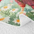 thumbnail image 5 of Erosebridal Rooster Twin Quilt Set for Girls, Daisy Garden Twin Coverlet Set, 2-Piece 1 Bedspread and 1 Pillowcase, 5 of 7