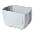 thumbnail image 1 of Ficarrico Bote de Basura Plegable para Cocina, Bote de Basura Plegable para Colgar, Montaje en Puerta sobre la Puerta del gabinete, cajón, mostrador, Gancho de plástico Plegable, Cesta para Basura, 1 of 5