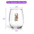 thumbnail image 5 of 4th of July Yorkshire Terrier Celebrates Independence Day 15oz Stemless Wine Glass Mug Yorkie Dog Lover Gifts Wine Glasses Cup - 12010, 5 of 5