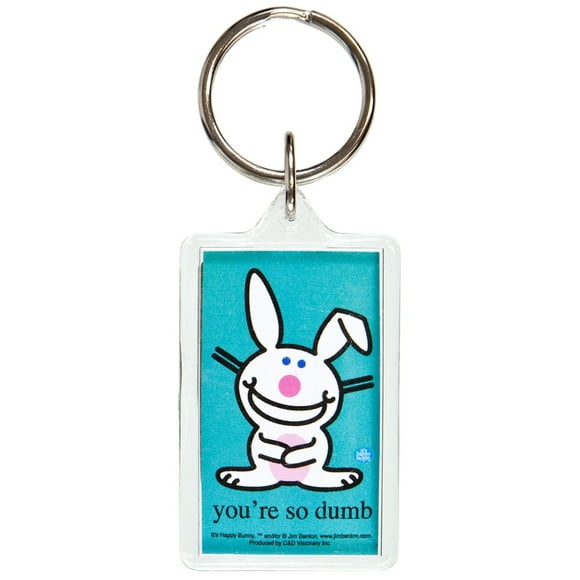 Happy Bunny - Dumb Keychain - OS