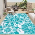 thumbnail image 1 of LOKHOM Outdoor Rug for Patio 5x8 ft Reversible Plastic Straw Patio Camping Rug, Floral Waterproof RV Mat for Camper Indoor Outdoor Carpet f, 1 of 8