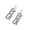 Silver, variant on Elegant 2025 Number Letter Earrings with Rhinestones Accent for Trendy Women