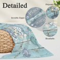 thumbnail image 3 of Coastal Beach Throw Pillow Cover 20 x 26 Inch Decorative Pillow Cover Ocean Surfboards Starfish Teal Blue Wood Grain Lumbar Pillowcase Seasonal Rectangle Cushion Case for Couch Sofa Bed Living Room, 3 of 9