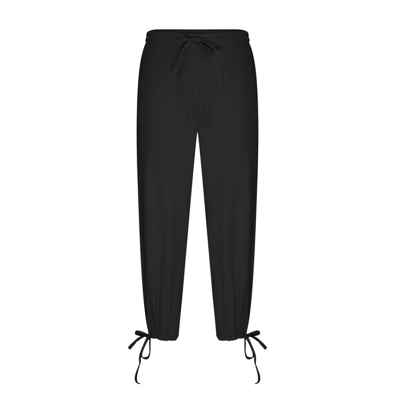 Relaxed Fit Cotton Drawstring Pants