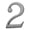 Satin Chrome, variant on Baldwin 90672003 CD House Number 2, Lifetime Polished Brass