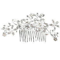 Weikingp Hair Accessories for Women, Comb Wedding Clips Pearls Bridal Crystal Pins Diamante Accessories Hair Bridal Supplies, Hair Bows, Hair Ties, Headbands for Women White