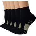 thumbnail image 1 of Calcetines de compresión de cobre para circulación de hombres y mujeres: calcetines de fascitis plantar para atletismo, correr, ciclismo Adepaton WMPH-835-4, 1 of 6