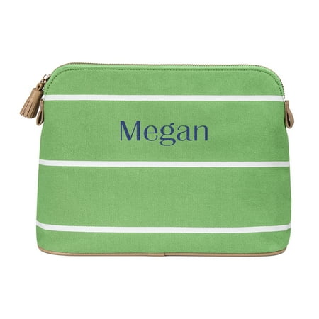 Personalized Striped Cosmetic Bag