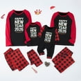 thumbnail image 7 of Christmas Family Matching Pajamas Christmas Pjs Holiday Nightwear Sleepwear Sets Long Sleeve Red and Black Plaid Pants Pjs HAPPY NEW YEAR 2026, 7 of 7
