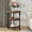 Retro color, variant on 3-Tier Round Side Table, Living Room Accent Tables for Small Spaces, Small Corner Table with Storage Shelves, Metal Legs, Industrial Round Night Stand for Bedroom