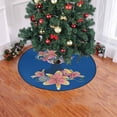 thumbnail image 2 of FMSHPON Skull Floral Xmas Christmas Tree Skirt Stand Mat for Holiday Party Decoration Indoor Outdoor 36 inches, 2 of 3