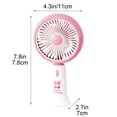thumbnail image 3 of Rewenti Handheld High Wind Small Fan 2-Speed Adjustable, Mini Portable Rechargeable Quiet Fan for Outdoor Travel office Home Camping, 3 of 5